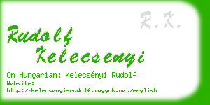 rudolf kelecsenyi business card