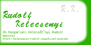 rudolf kelecsenyi business card